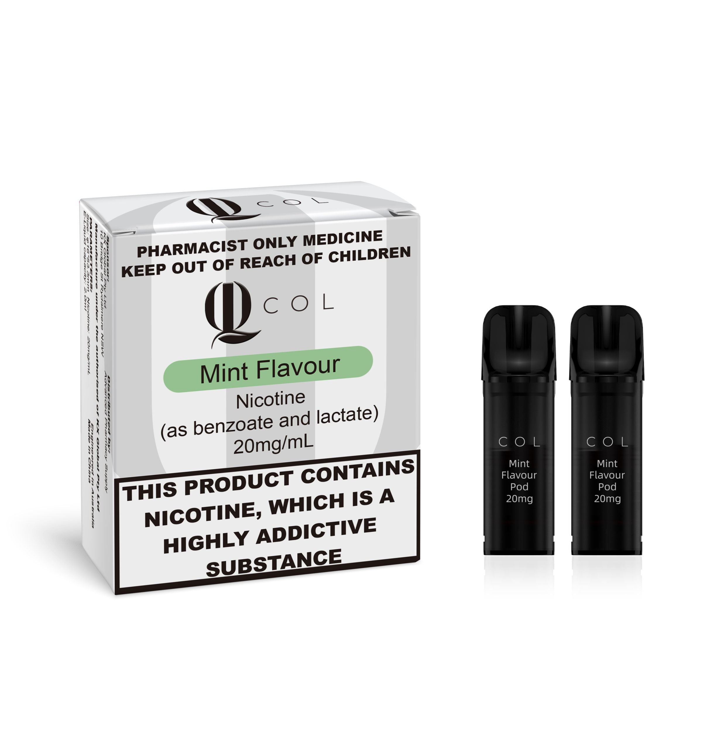 COL Mint Flavour Prefilled Pod 2mL (2pcs /pack) 20, 35 & 50mg