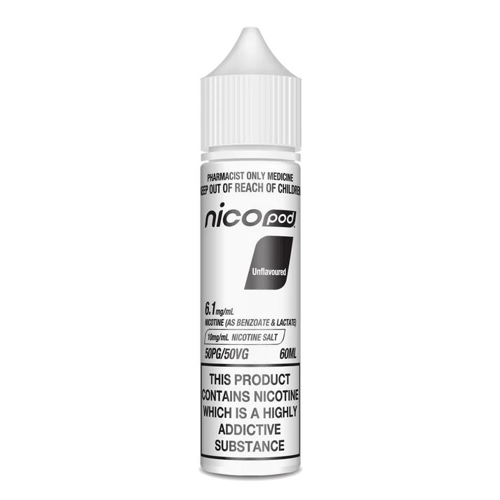 NICOPOD UNFLAVOURED NICOTINE SALT (60ML BOTTLE)