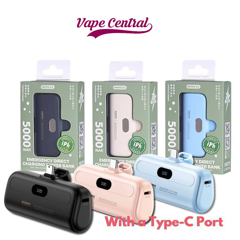 Remax Capsule Series Mini Power Bank with Type-C Port [5000 mAh]