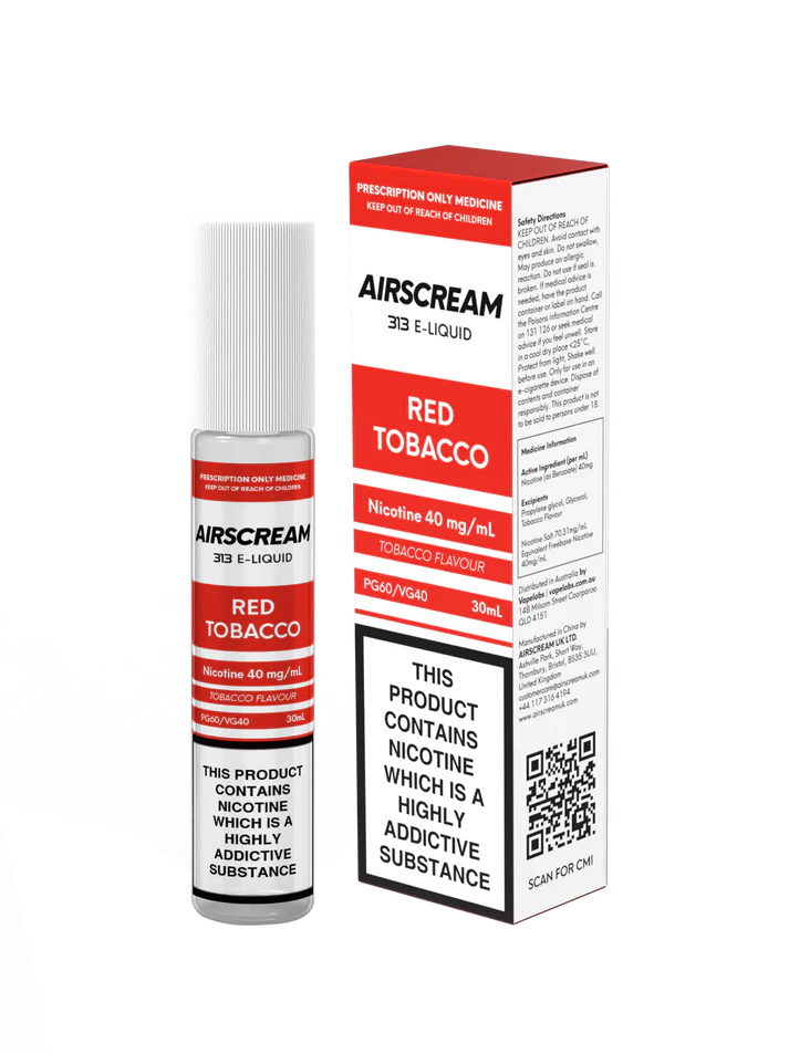 AIRSCREAM 313 RED TOBACCO NICOTINE SALTS (30ML BOTTLE) - S3