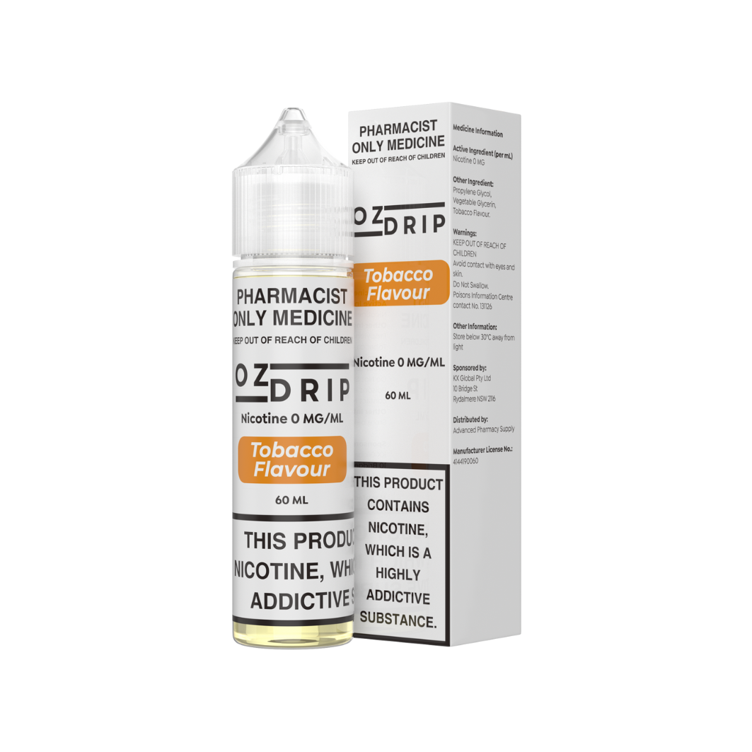OZ Drip - Tobacco Flavour Nicotine 0mg 60mL