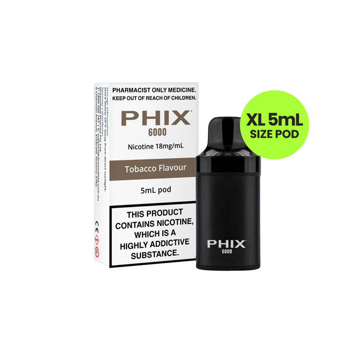 PHIX 6000 POD TOBACCO 18MG/ML (1 X 5ML)