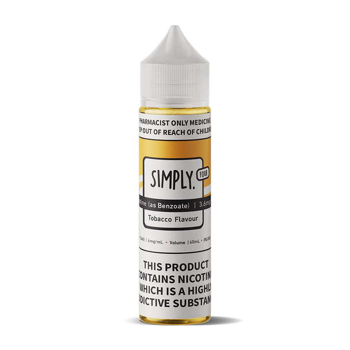 Simply - Four Tobacco 0,3 and 6mg 60mL Salt