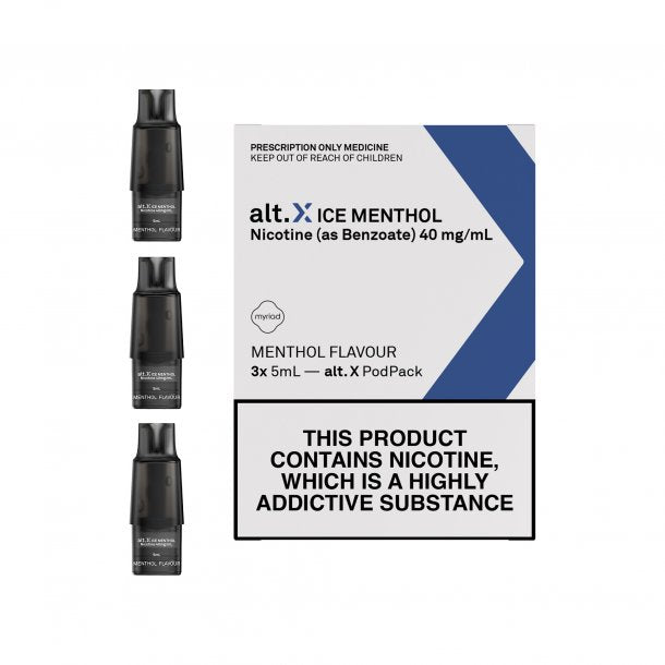 alt. X Pods Ice Menthol 20mg/mL 1x5mL and 40mg/mL 3x5mL pods (Copy)