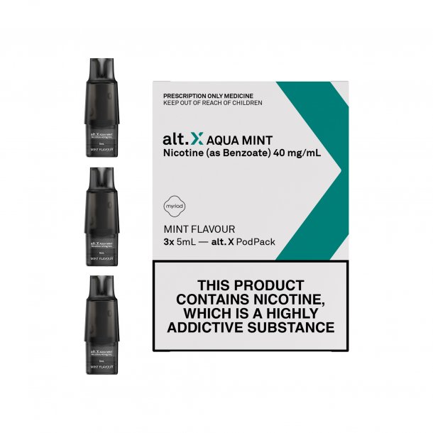 alt. X Pods Aqua Mint 20 and 40mg/mL 1x5mL pods